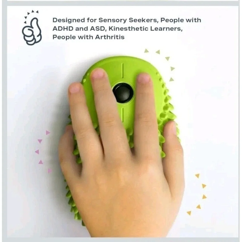 HedgeHog Health Hoglet Wireless Computer Mouse, Lime Green, Batteries Included